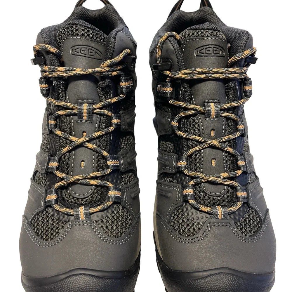 KEEN Lansing Mid Waterproof Steel Tow Men's Raven/Tawny Olive Work Boots -9D NIB